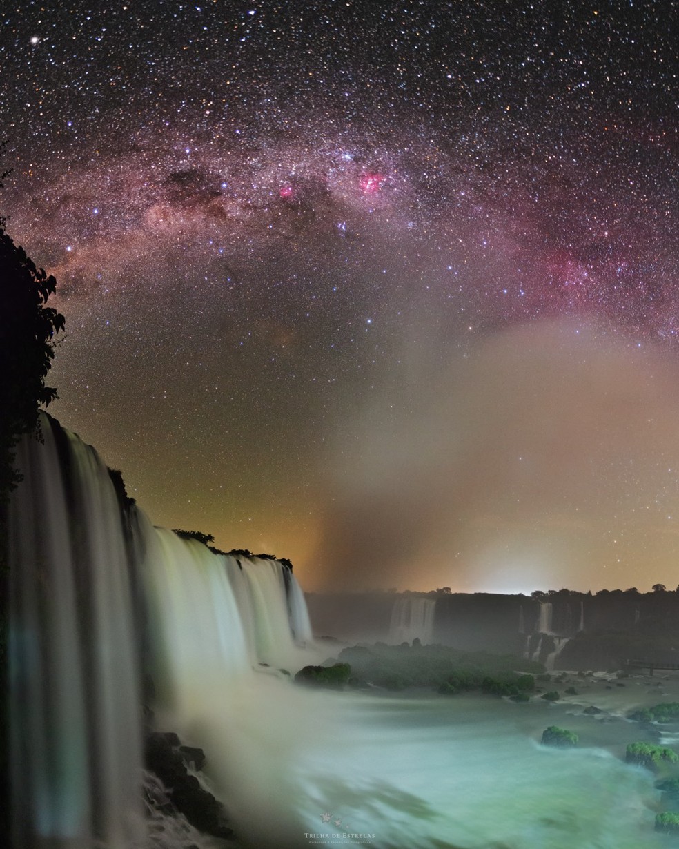 Imagens noturas revelam uma paisagem diferente no Parque Nacional do Iguaçu — Foto: Victor Lima